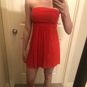 Red Strapless Dress